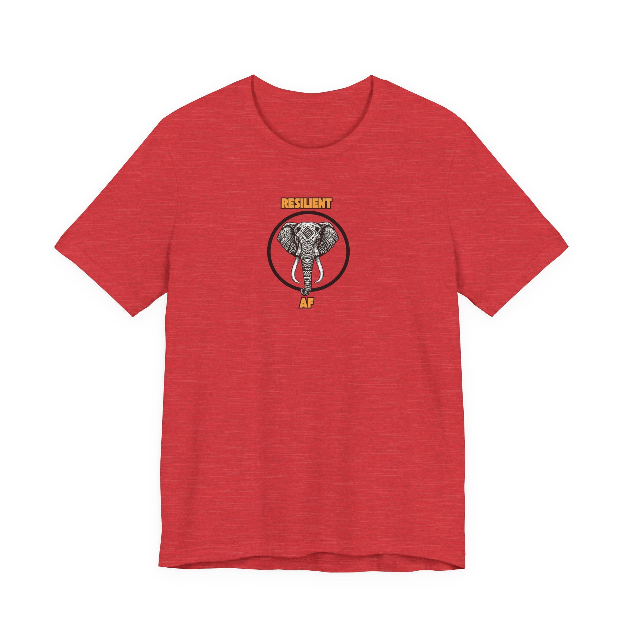 Resilient AF Shirt, Elephant Graphic Tee Women, Resilience Gift for Her, Strong Woman T-Shirt, Empowerment Tee