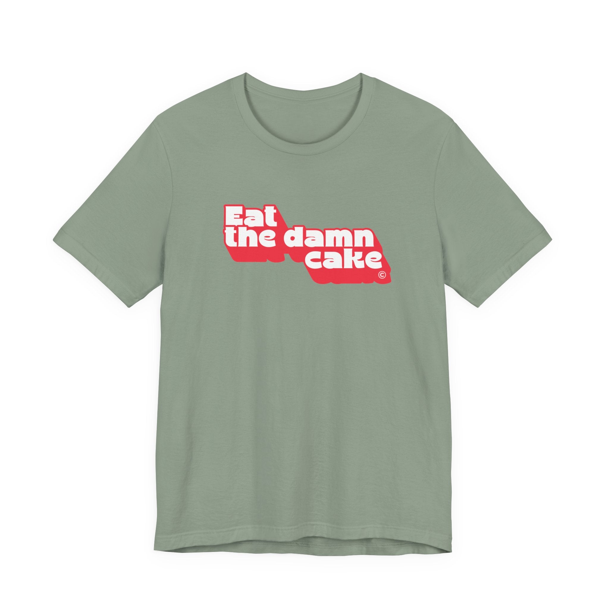 Eat The Damn Cake Shirt (Retro) Funny Foodie Tee for Women, Anti Diet Gift, Self Love T-Shirt, Sassy Statement Tee