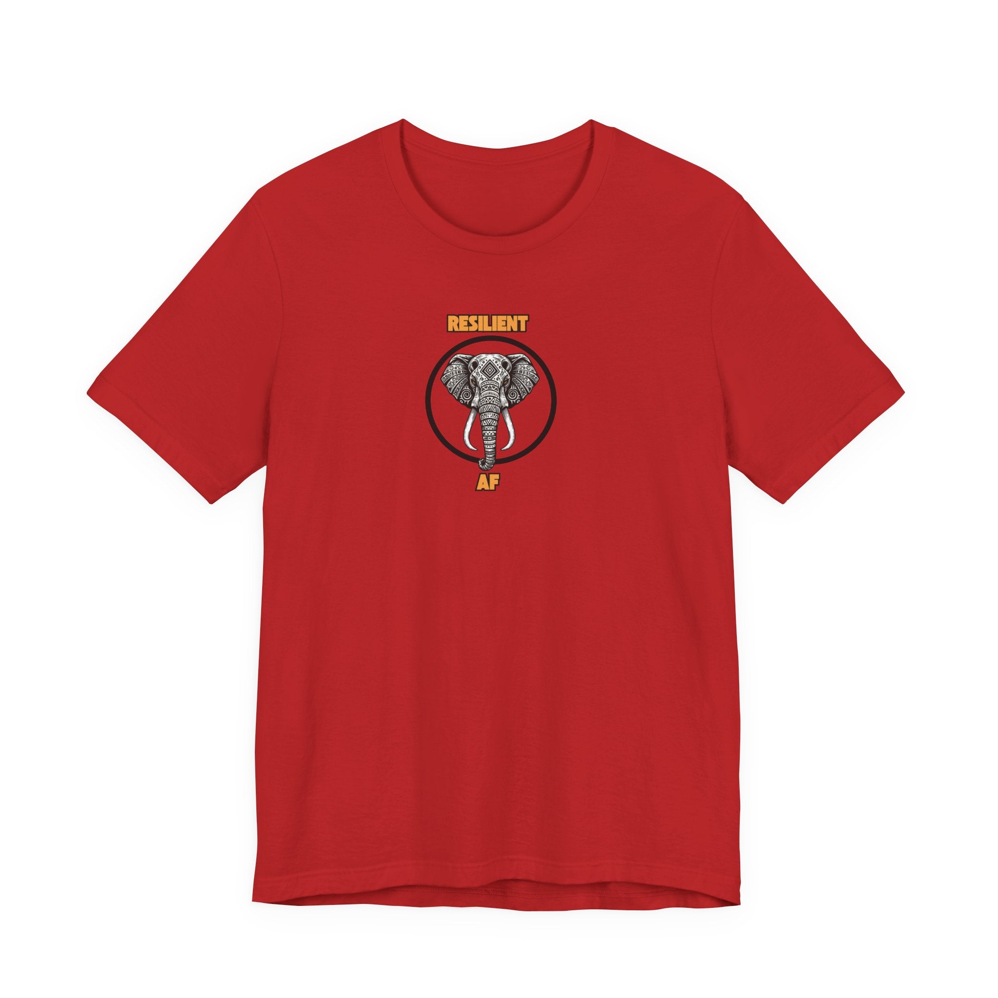 Resilient AF Shirt, Elephant Graphic Tee Women, Resilience Gift for Her, Strong Woman T-Shirt, Empowerment Tee