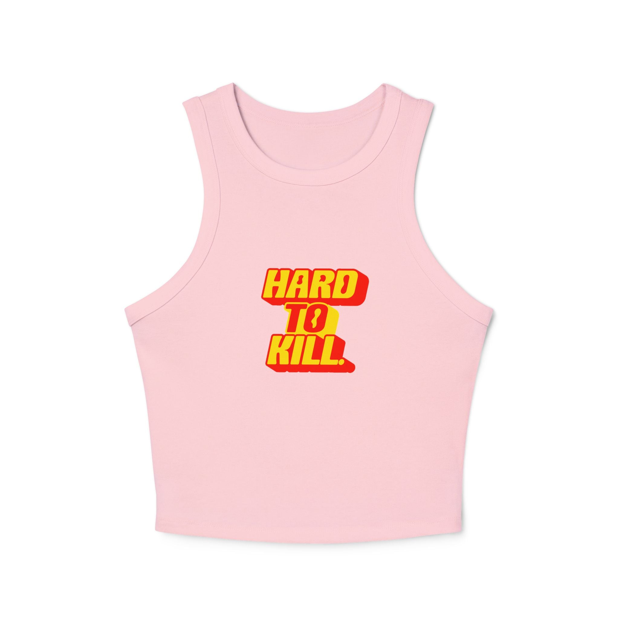 Hard To Kill graphic Tank Top (Yellow on Red)