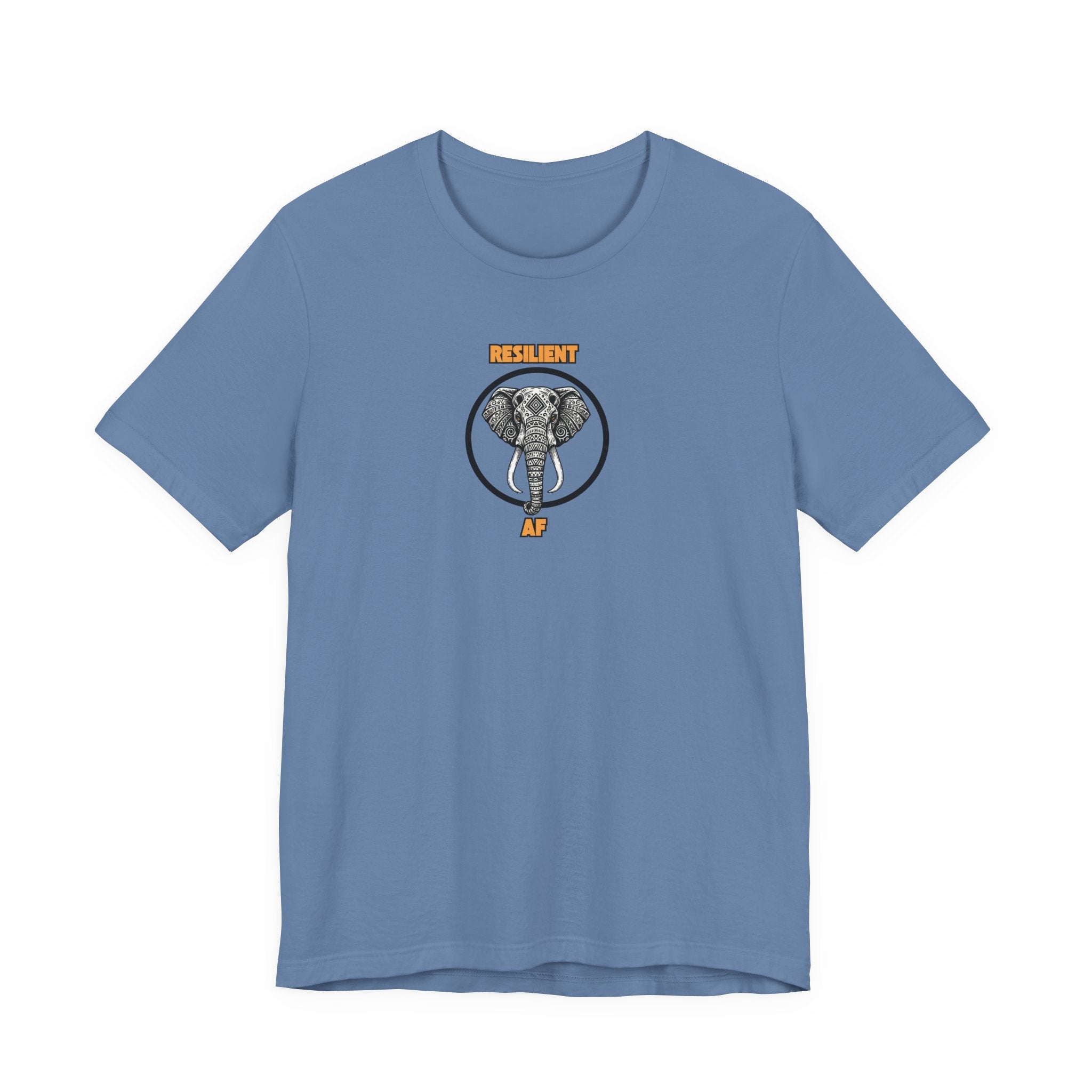 Resilient AF Shirt, Elephant Graphic Tee Women, Resilience Gift for Her, Strong Woman T-Shirt, Empowerment Tee