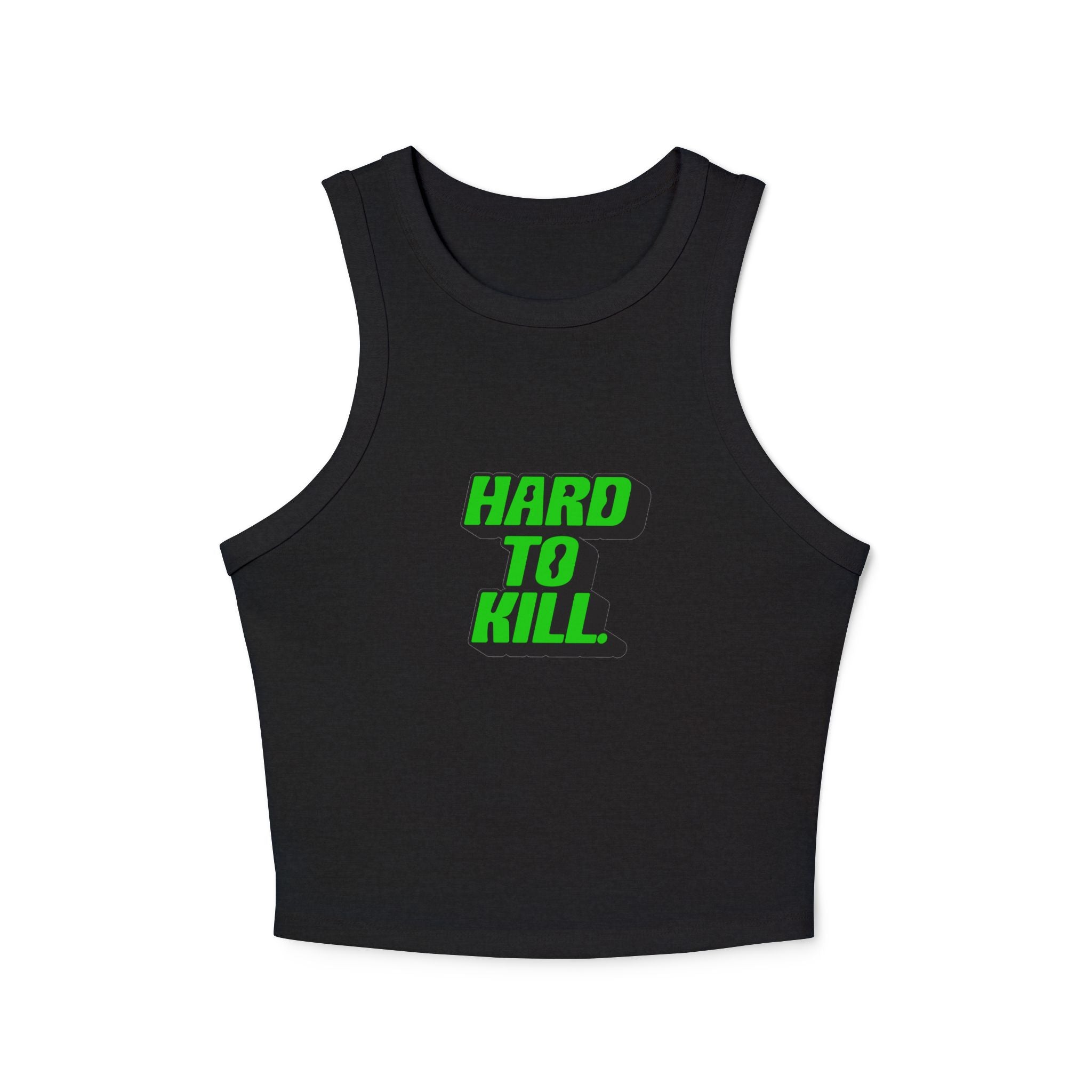 Hard To Kill graphic Tank Top (Green on Black)