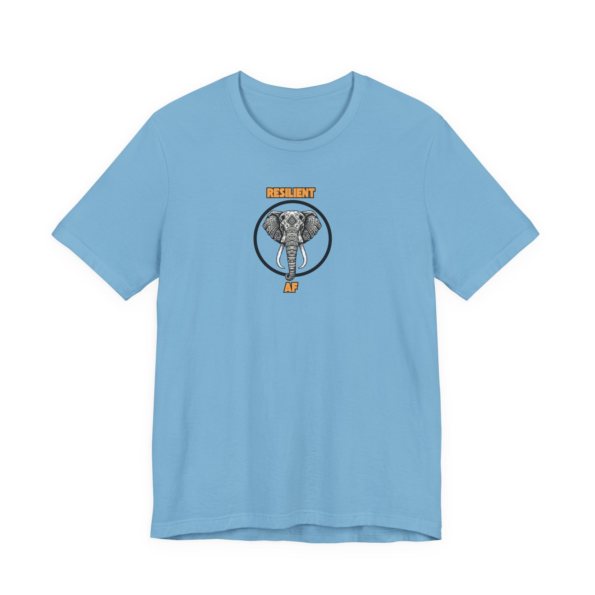 Resilient AF Shirt, Elephant Graphic Tee Women, Resilience Gift for Her, Strong Woman T-Shirt, Empowerment Tee
