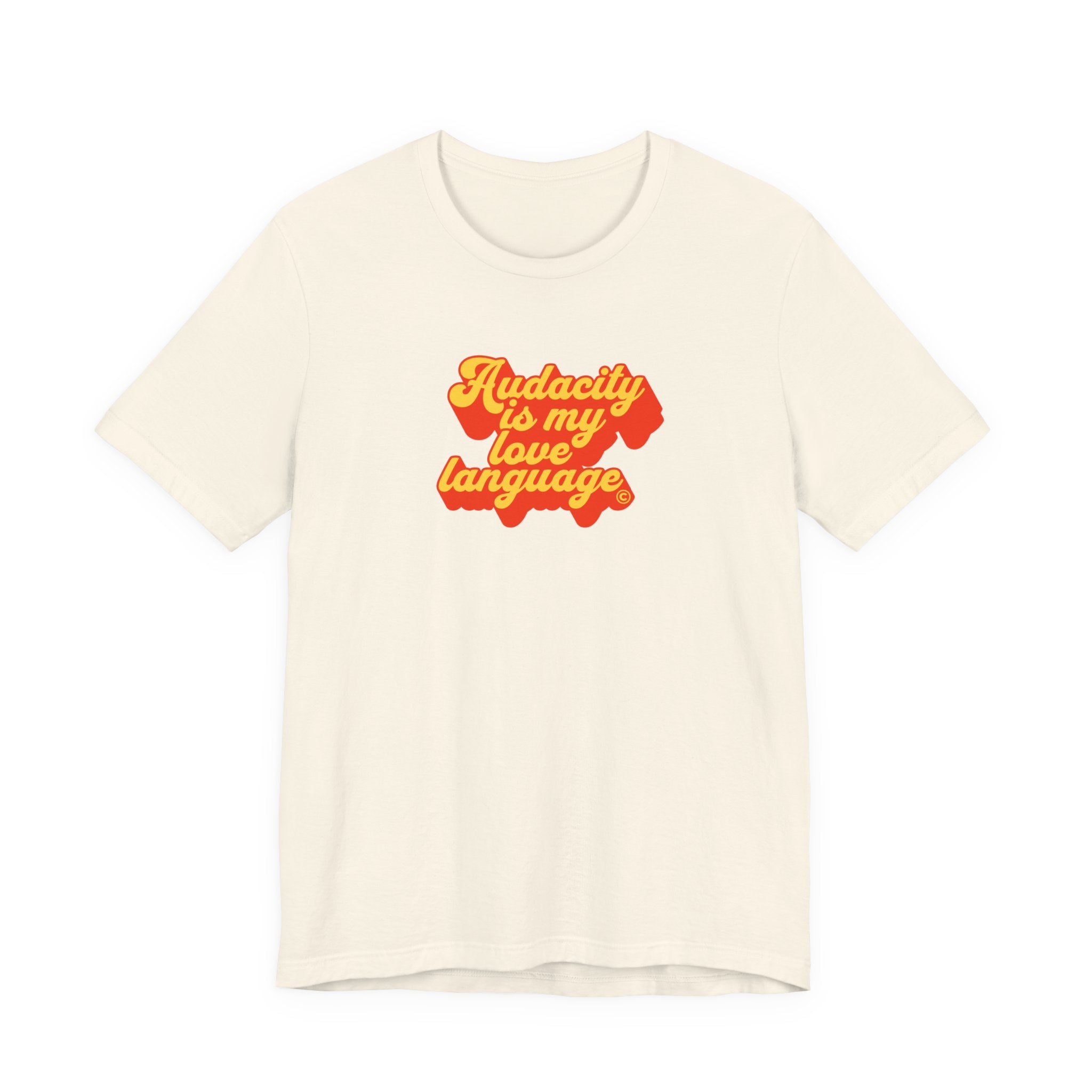 Audacity Is My Love Language Shirt, Retro Funny Tee Women, Bold Sassy Gift, Confident T-Shirt, Purple Statement Tee