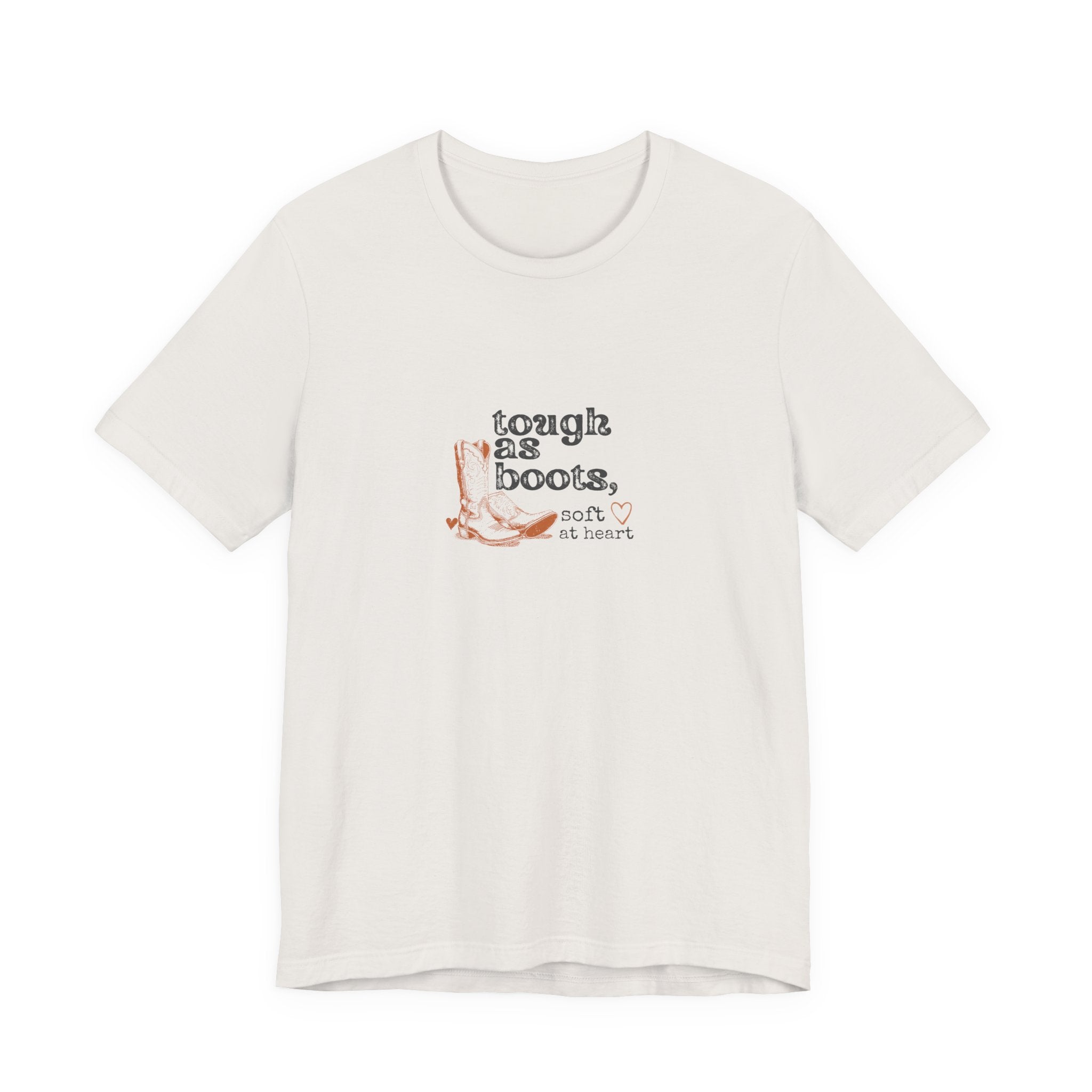 Tough As Boots Soft At Heart Shirt, Western Boots Graphic Tee, Country Gift for Her, Cowgirl T-Shirt, Statement Tee