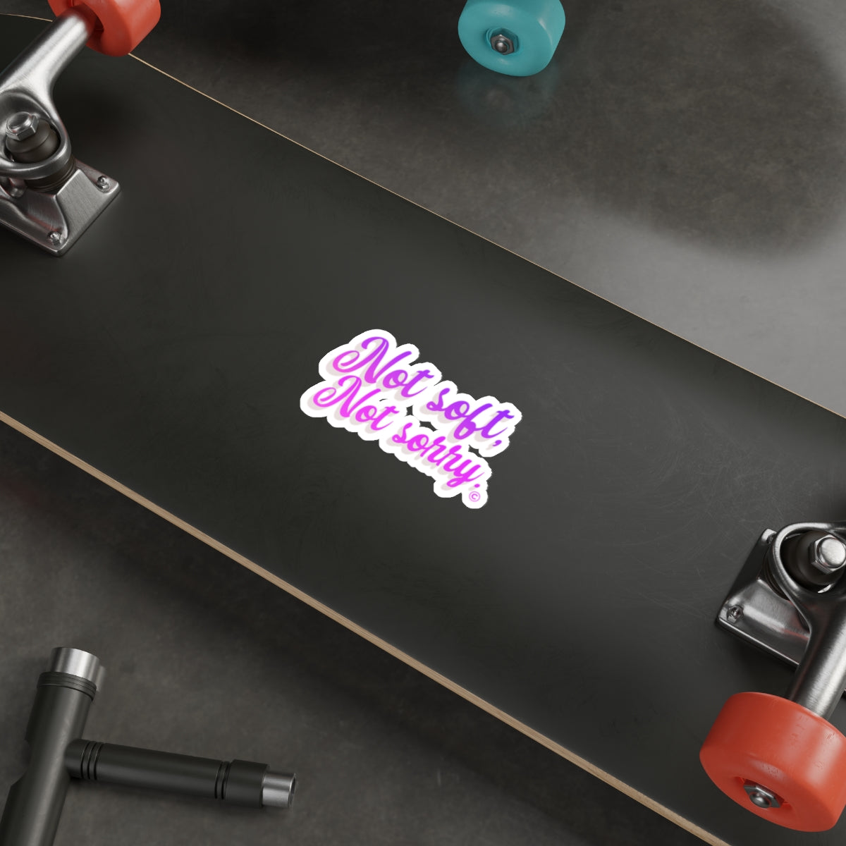 Not Soft, Not Sorry Die-Cut Sticker (purple/pink)