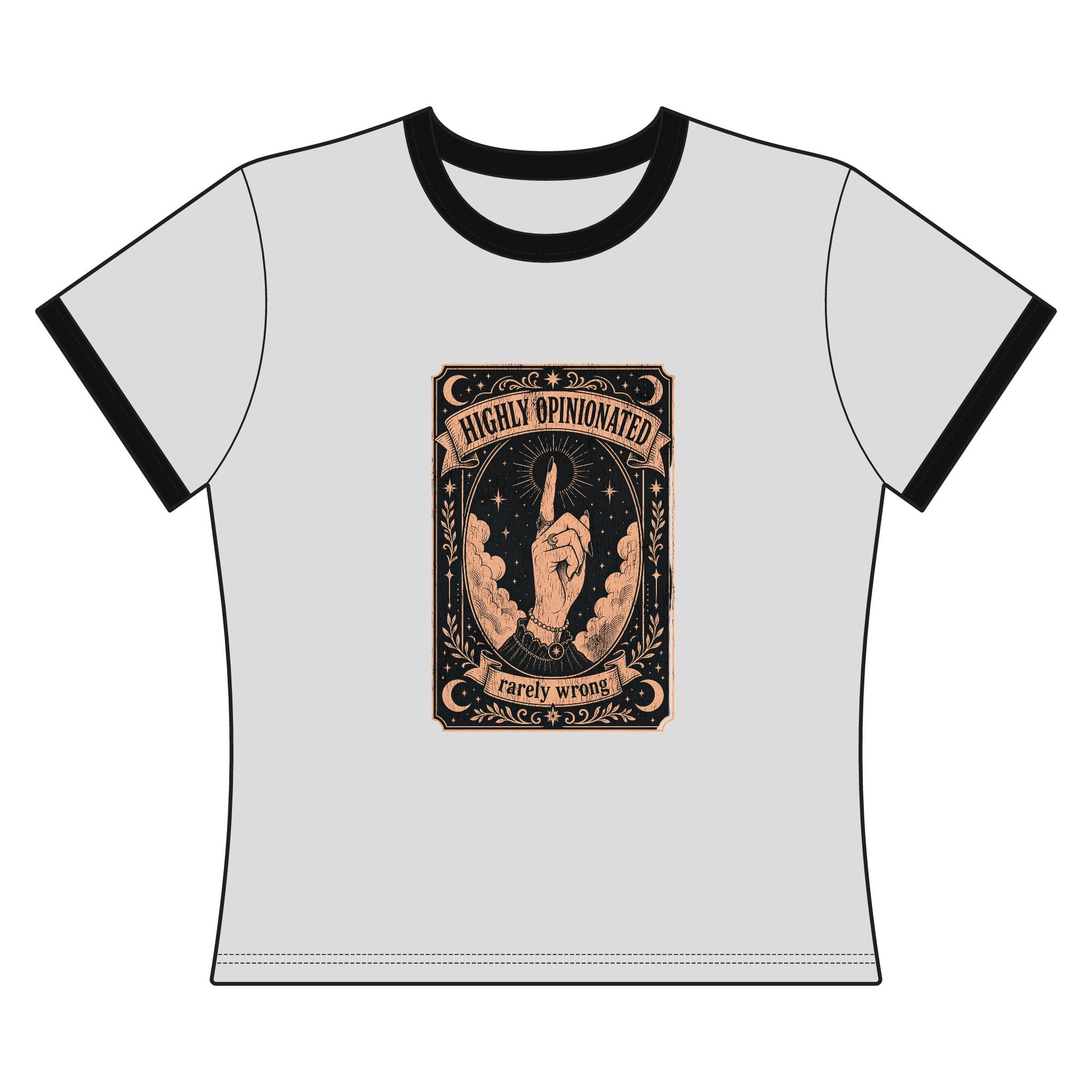 Highly Opinionated, Rarely Wrong Ringer Tee
