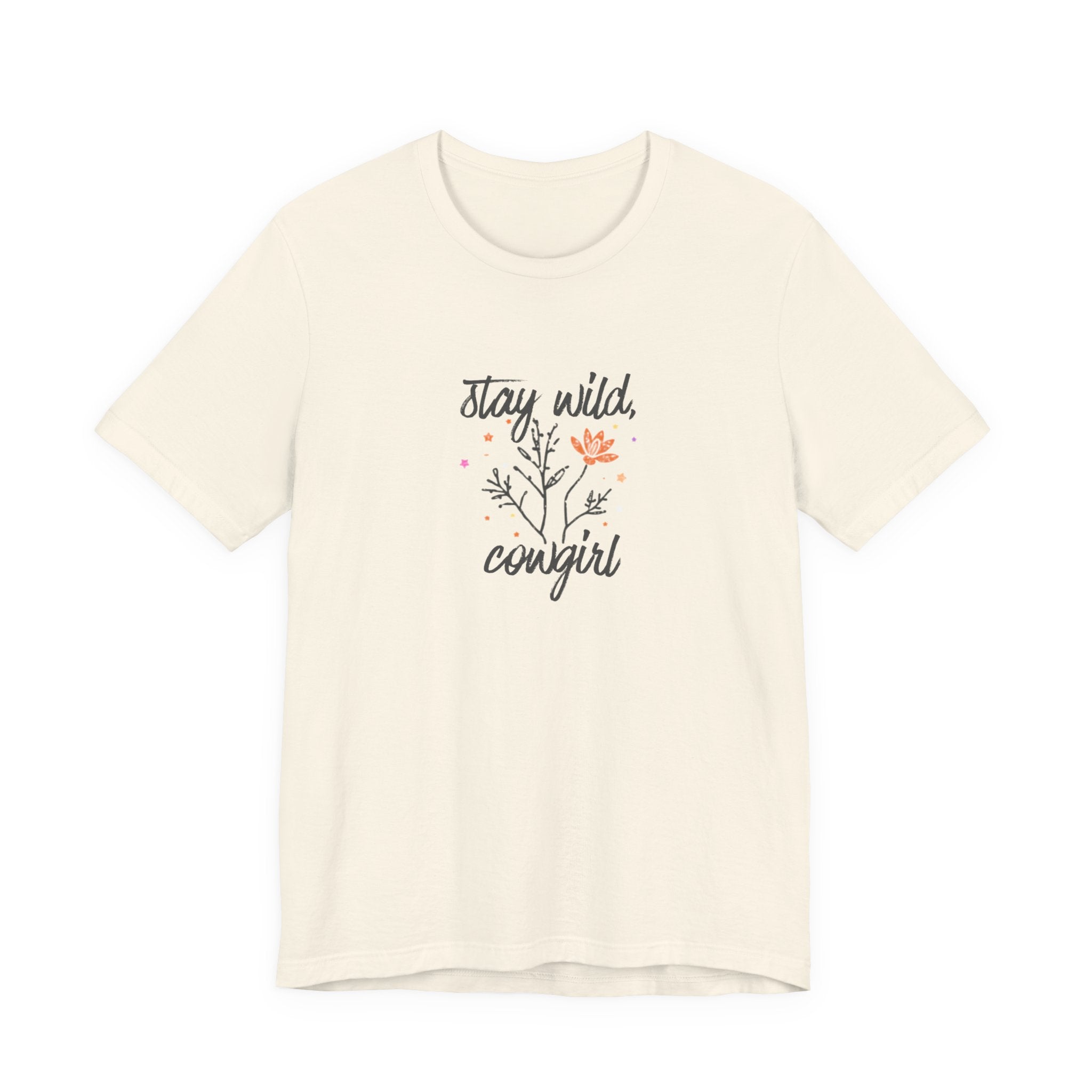 Stay Wild Cowgirl Shirt, Retro Western Graphic Tee Women, Boho Cowgirl Gift, Wildflower T-Shirt, Country Statement Tee