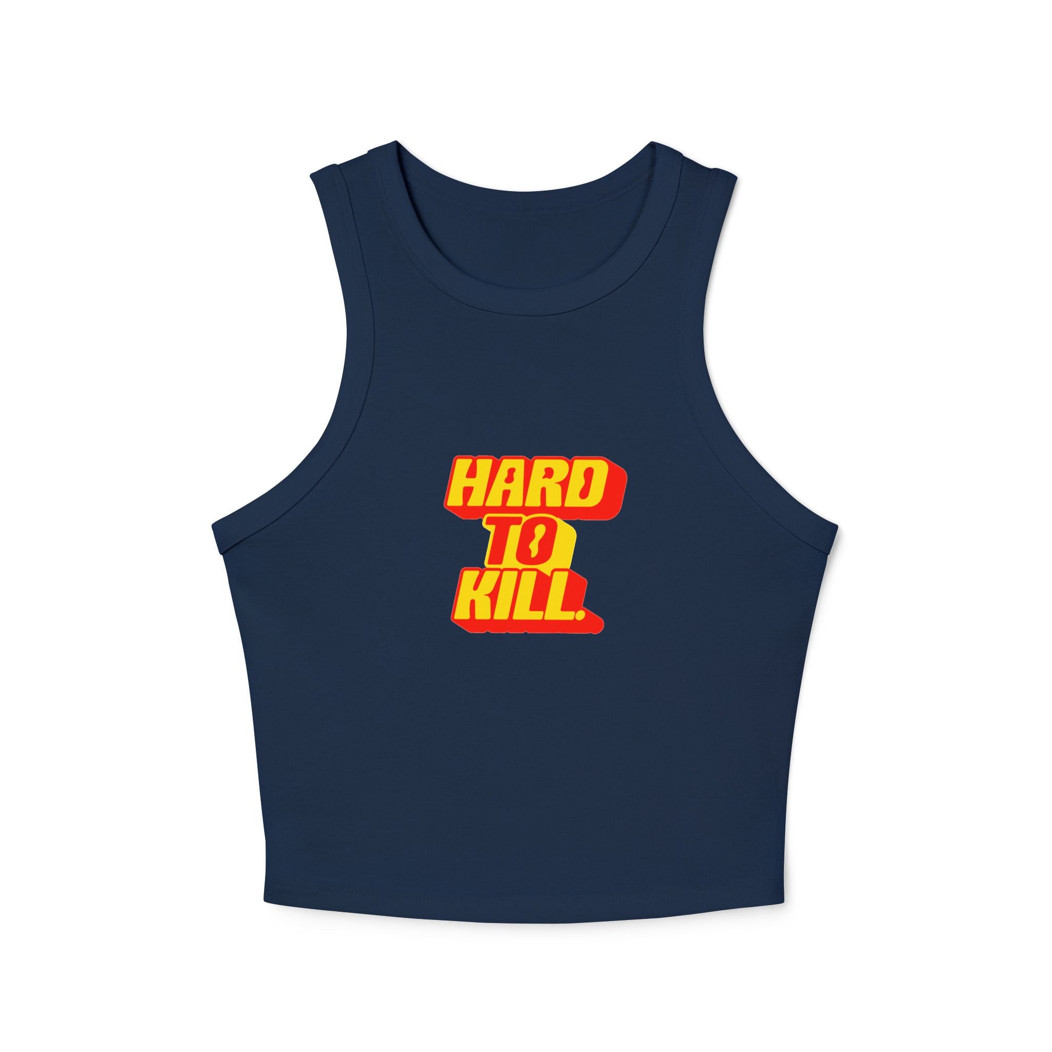 Hard To Kill graphic Tank Top (Yellow on Red)