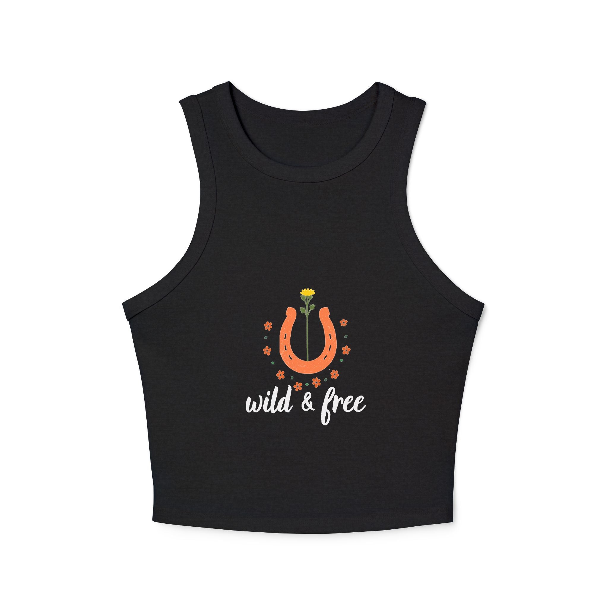 Wild & Free Horseshoe Floral Racer Tank