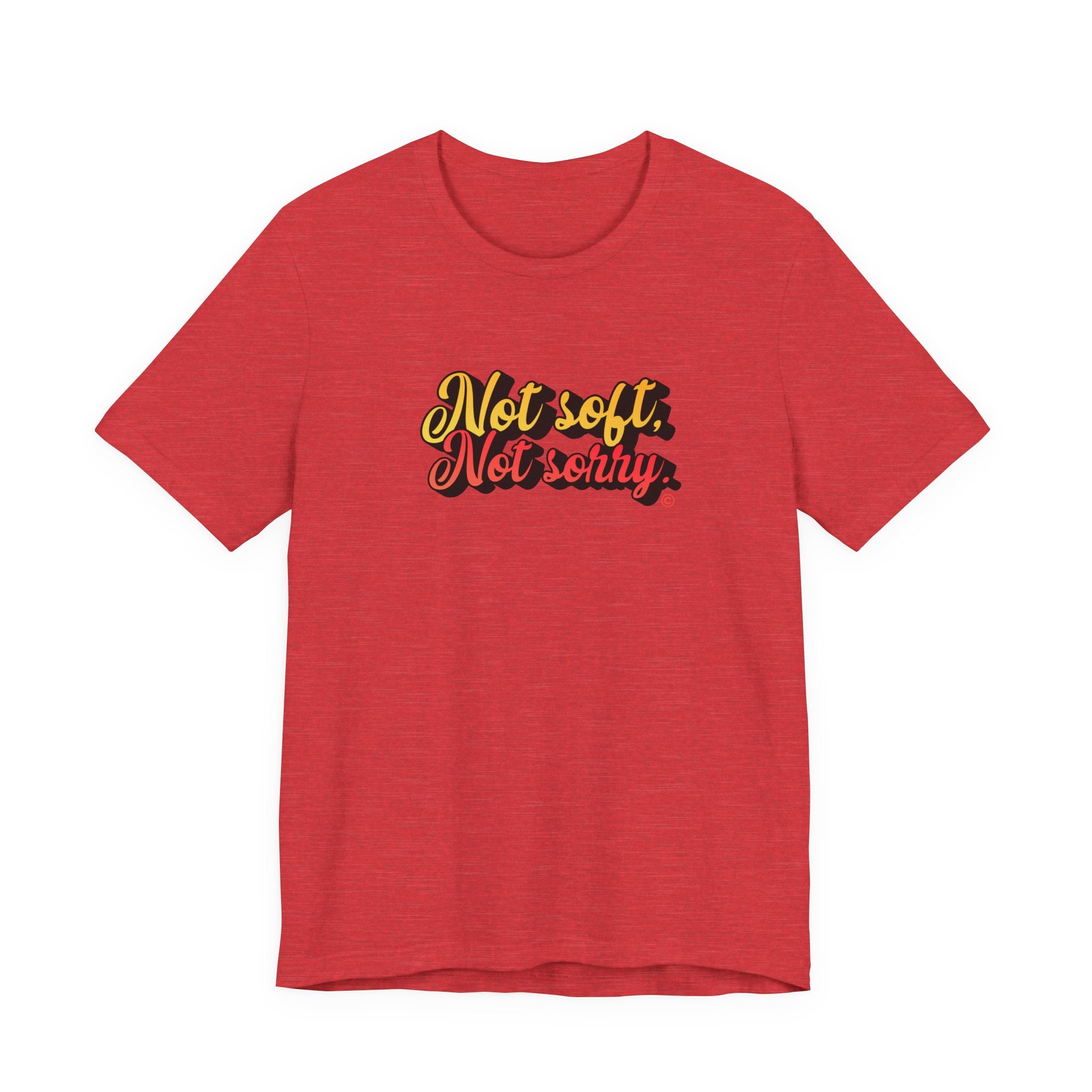 Not Soft Not Sorry Shirt, Retro Script Empowerment Tee Women, Strong Woman Gift, Feminist T-Shirt, Bold Statement Tee