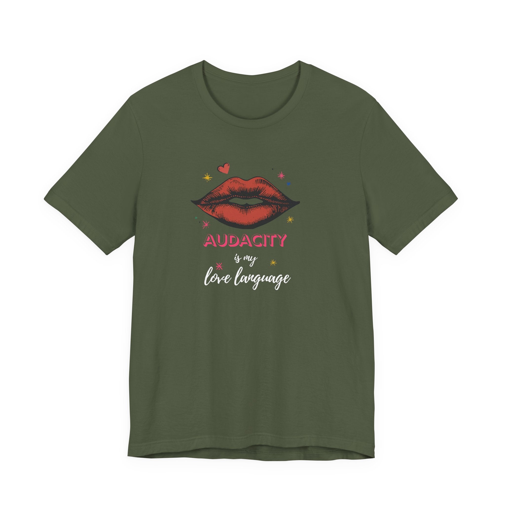Audacity Is My Love Language Shirt, Kiss Lips Graphic Tee for Women, Bold Sassy Gift, Funny Confident T-Shirt, Statement Tee