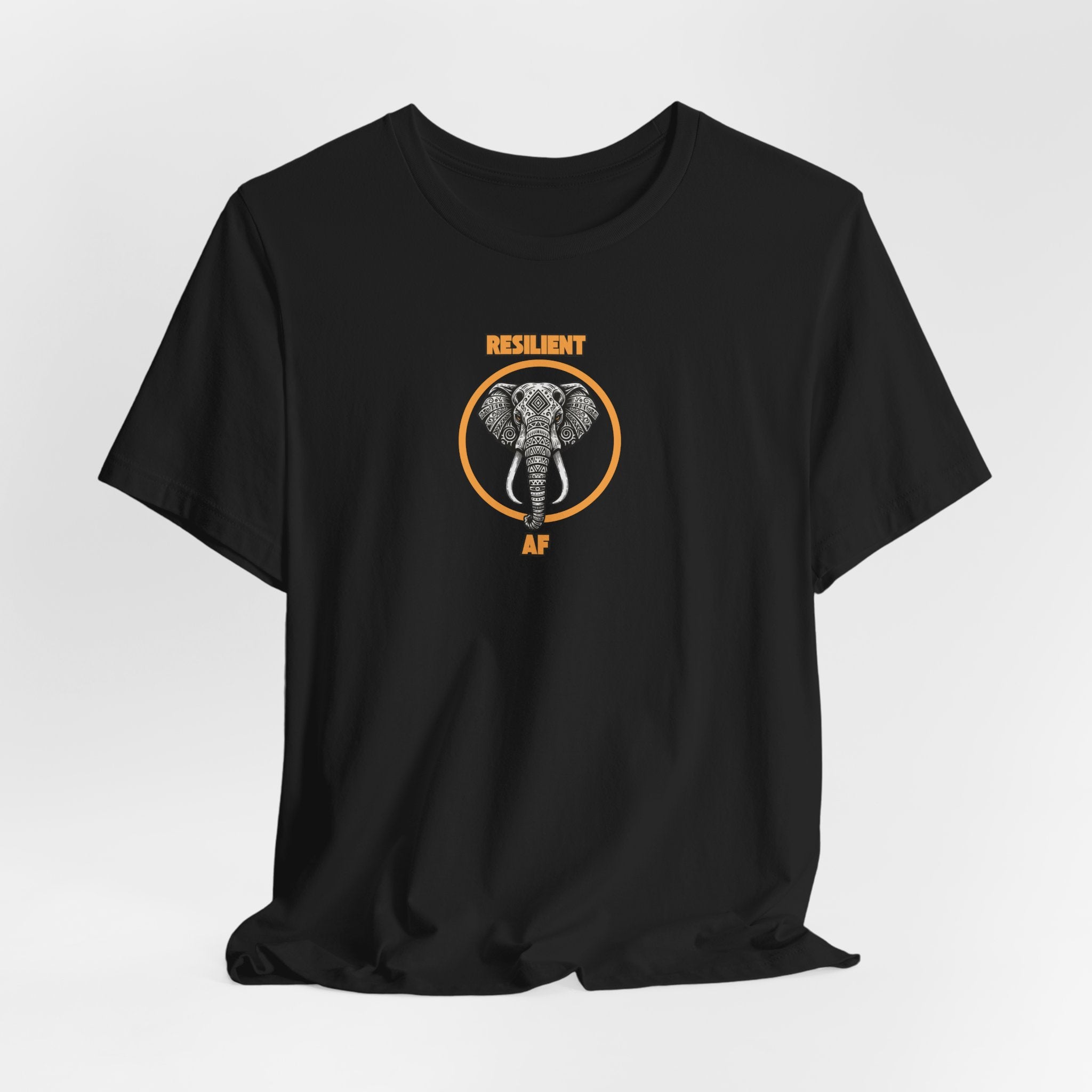 Resilient AF Shirt, Elephant Graphic Tee Women, Resilience Gift for Her, Strong Woman T-Shirt, Empowerment Tee