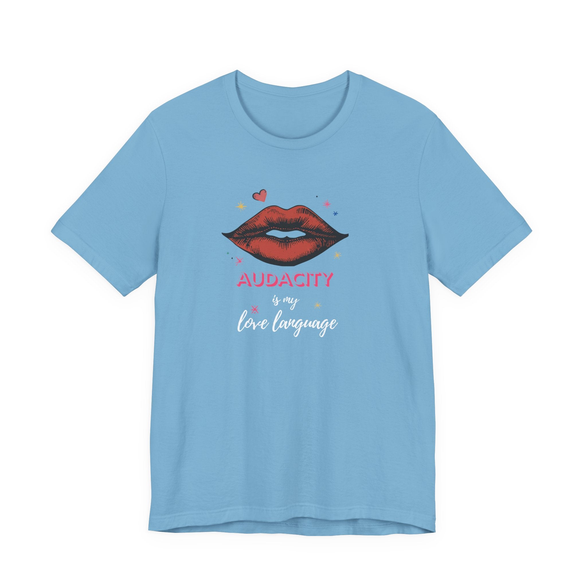 Audacity Is My Love Language Shirt, Kiss Lips Graphic Tee for Women, Bold Sassy Gift, Funny Confident T-Shirt, Statement Tee