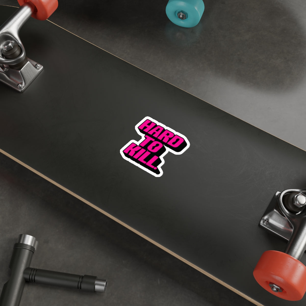 Hard To Kill Die-Cut Sticker - Pink & Black Retro Bold Decal