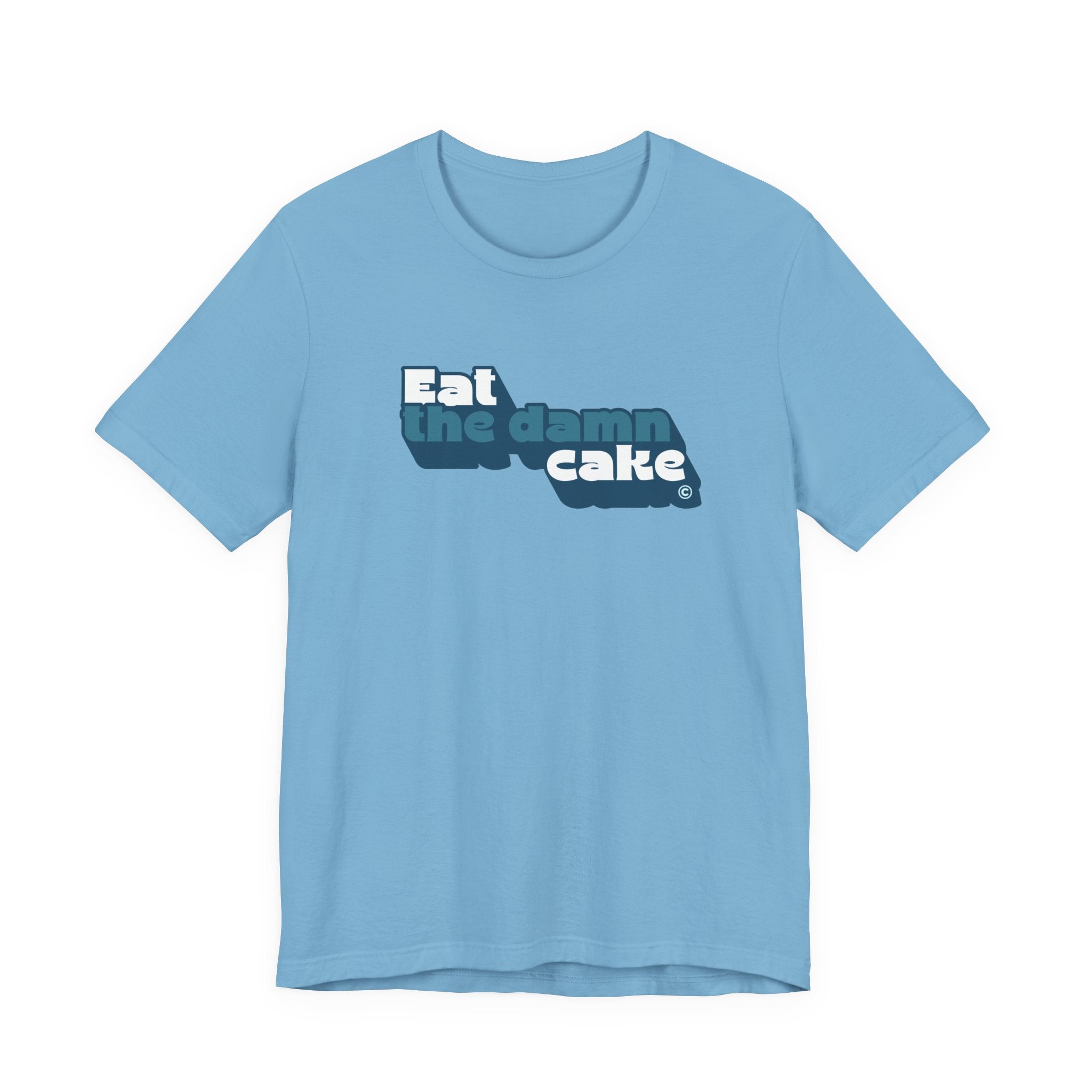 Eat The Damn Cake Shirt (Retro) Funny Foodie Tee for Women, Anti Diet Gift, Self Love T-Shirt, Sassy Statement Tee