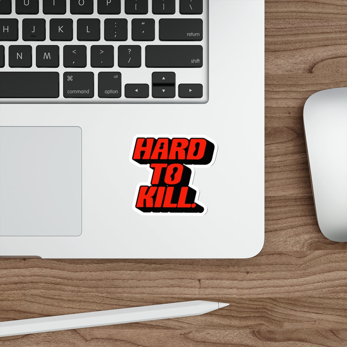 Hard To Kill Die-Cut Sticker - Red & Black Retro Bold Decal