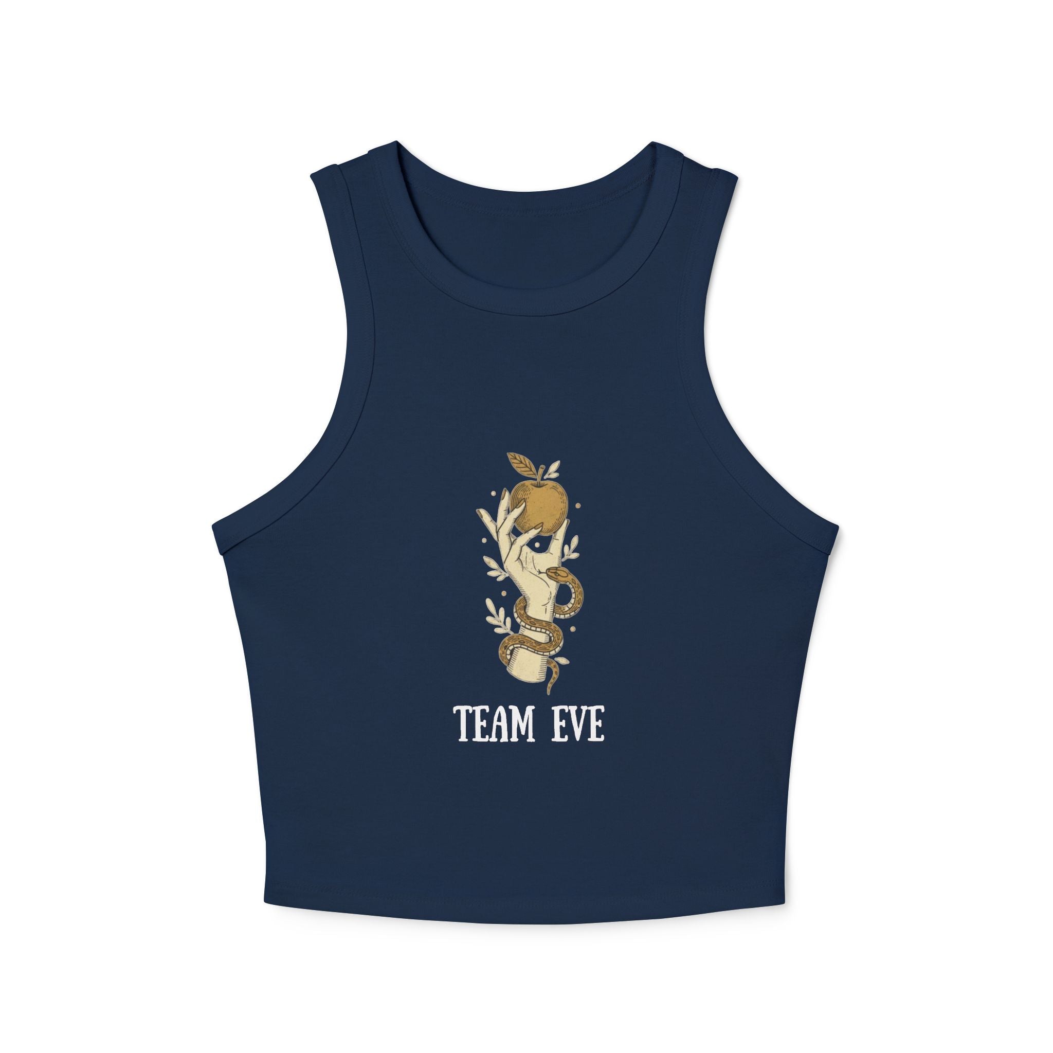 Team Eve snake and apple illustration Tank Top | Botanical serpent graphic