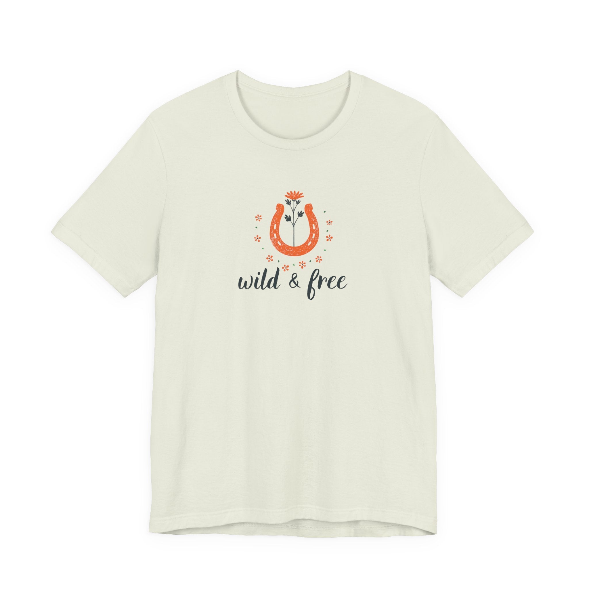 Wild And Free Shirt, Retro Western Graphic Tee Women, Boho Cowgirl Gift, Horseshoe Wildflower T-Shirt, Country Tee