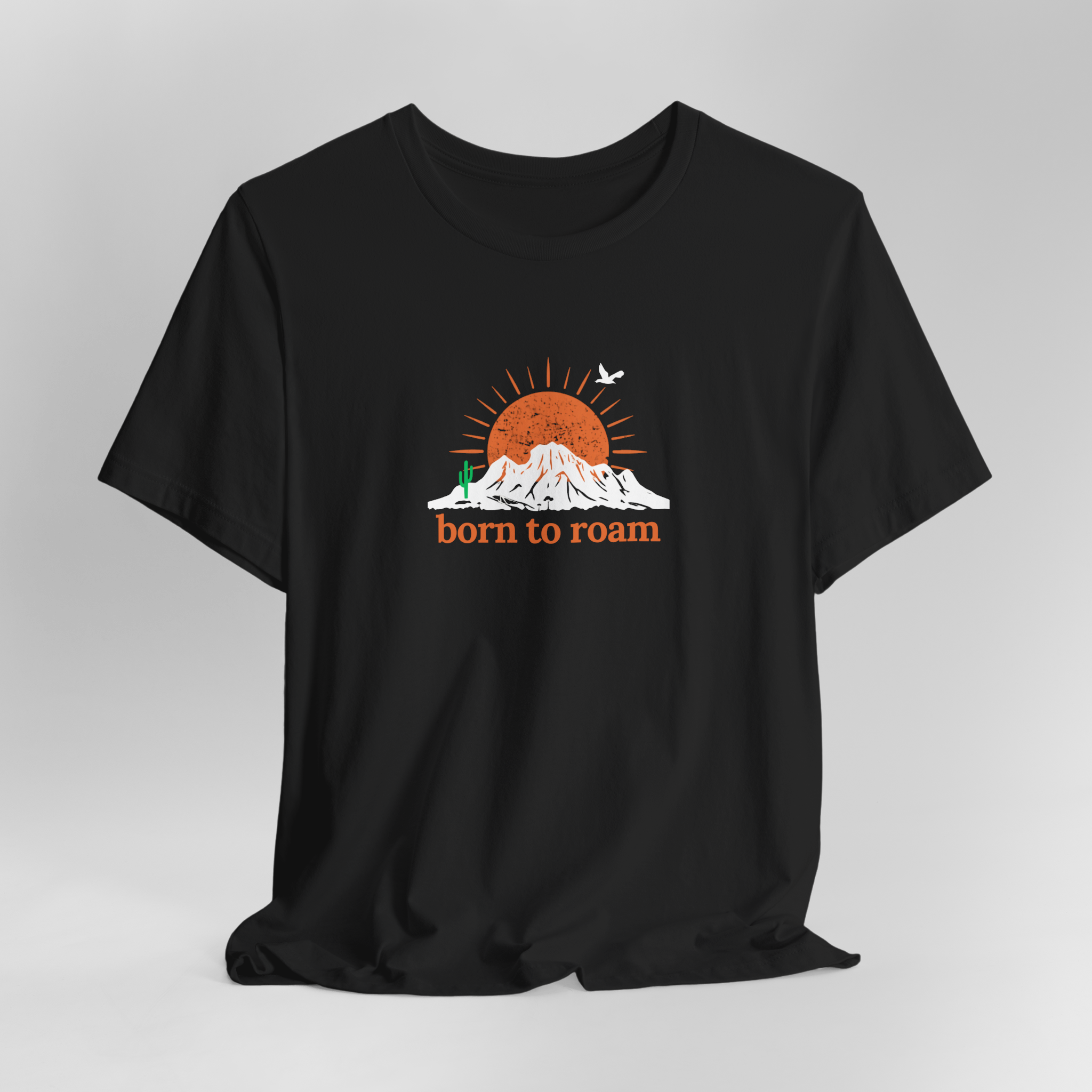 Born To Roam Shirt, Retro Western Graphic Tee Women, Desert Wanderer Gift, Boho Travel T-Shirt, Adventure Cowgirl Tee