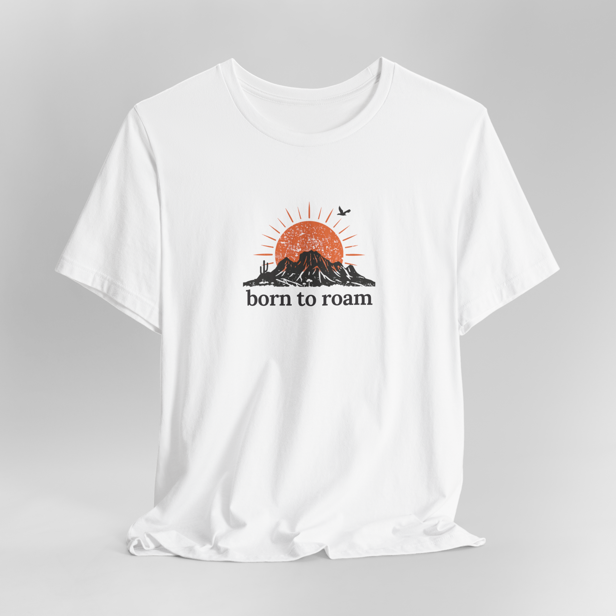 Born To Roam Shirt, Retro Western Graphic Tee Women, Desert Wanderer Gift, Boho Travel T-Shirt, Adventure Cowgirl Tee
